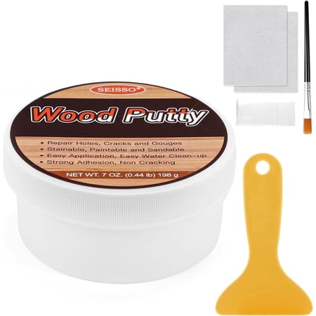 Seisso Wood Putty Wood Filler Wood Hardware Adhesive for Table, Cabinet, Floors, Door, Grey,Nature, 7 Fl Oz Deal on Sale Clearance