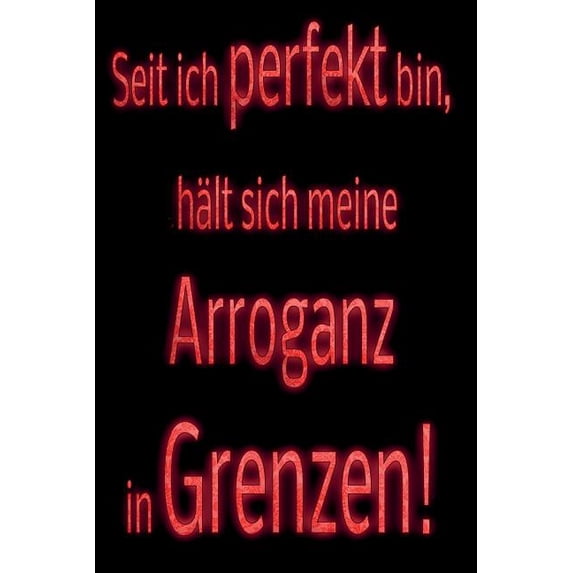 Seit ich perfekt bin, hÃ¤lt sich meine Arroganz in Grenzen!: kariertes Notizbuch mit 120 Seiten - 6x9 Zoll - Malbuch, Mal, (Paperback)