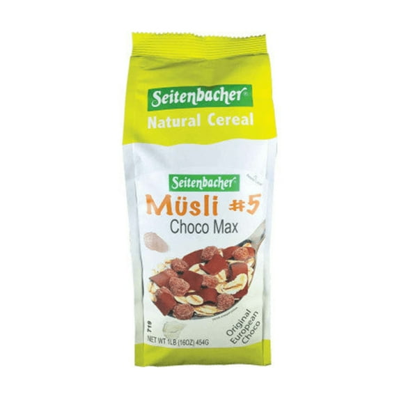 Seitenbacher Muesli #5 Choco Muesli, 3 pack 16-Ounce bags, made in Germany