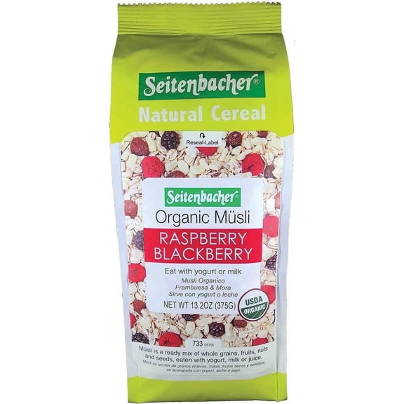 Seitenbacher Natural Cereal Musli Raspberry Blackberry #22 - 13.2 oz Pack of 3