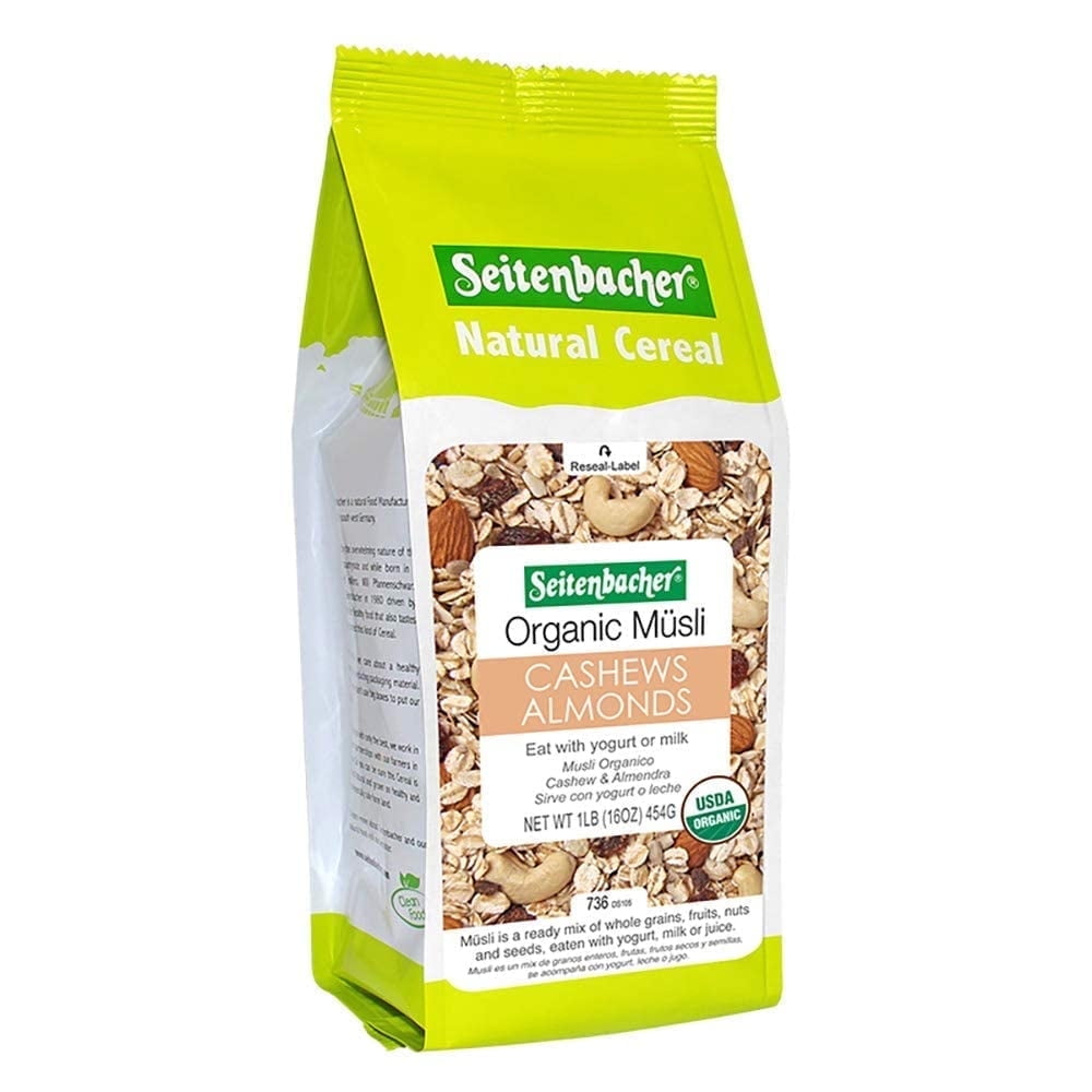 Seitenbacher Natural Cereal Organic Musli Cashew and Almonds 16 oz