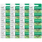 Seizaiken 317 SR516SW 1.55V 0%Hg Silver Oxide Watch Battery 20 Batteries