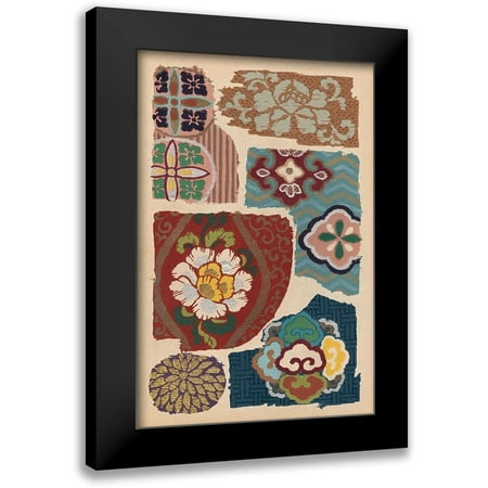 Seizan, Ema 11x14 Black Modern Framed Museum Art Print Titled - Japanese Textile Design III