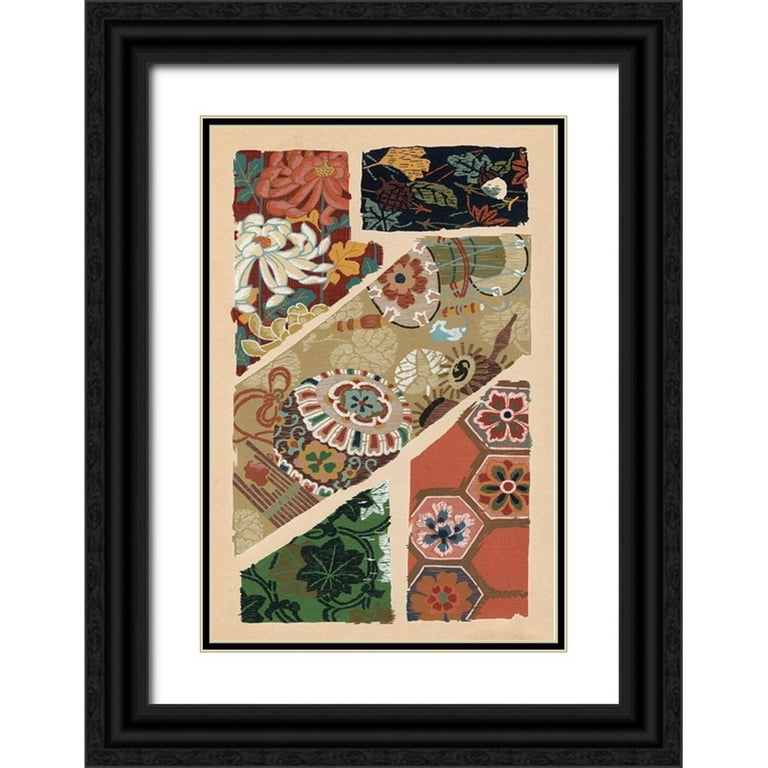 Seizan, Ema 11x14 Black Ornate Wood Framed with Double Matting