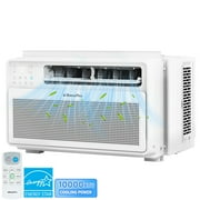Window Air Conditioner 15-CEER, 10000BTU Smart Inverter Air Conditioner with 3-way Control, 35per Energy Saving and ECO Mode, Super Quiet AC Fast Cooling for 440 Sq. ft. Room, T-design Quick Assembly