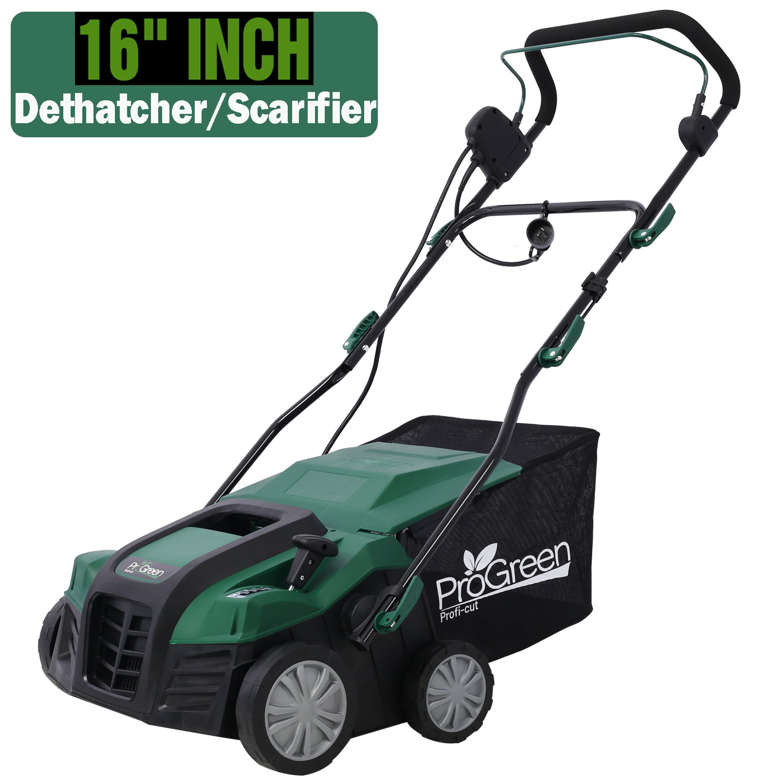 Seizeen 16-Inch Dethatcher & Scarifier, Powerful 15 Amp Electric Lawn ...