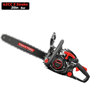 Seizeen 20in Gas Chainsaw, Cordless Chainsaw w/62CC 2-Stroke Engine, Tree Farm Pruning Power Chain Saw 3.4HP Max Speed 10,000RPM