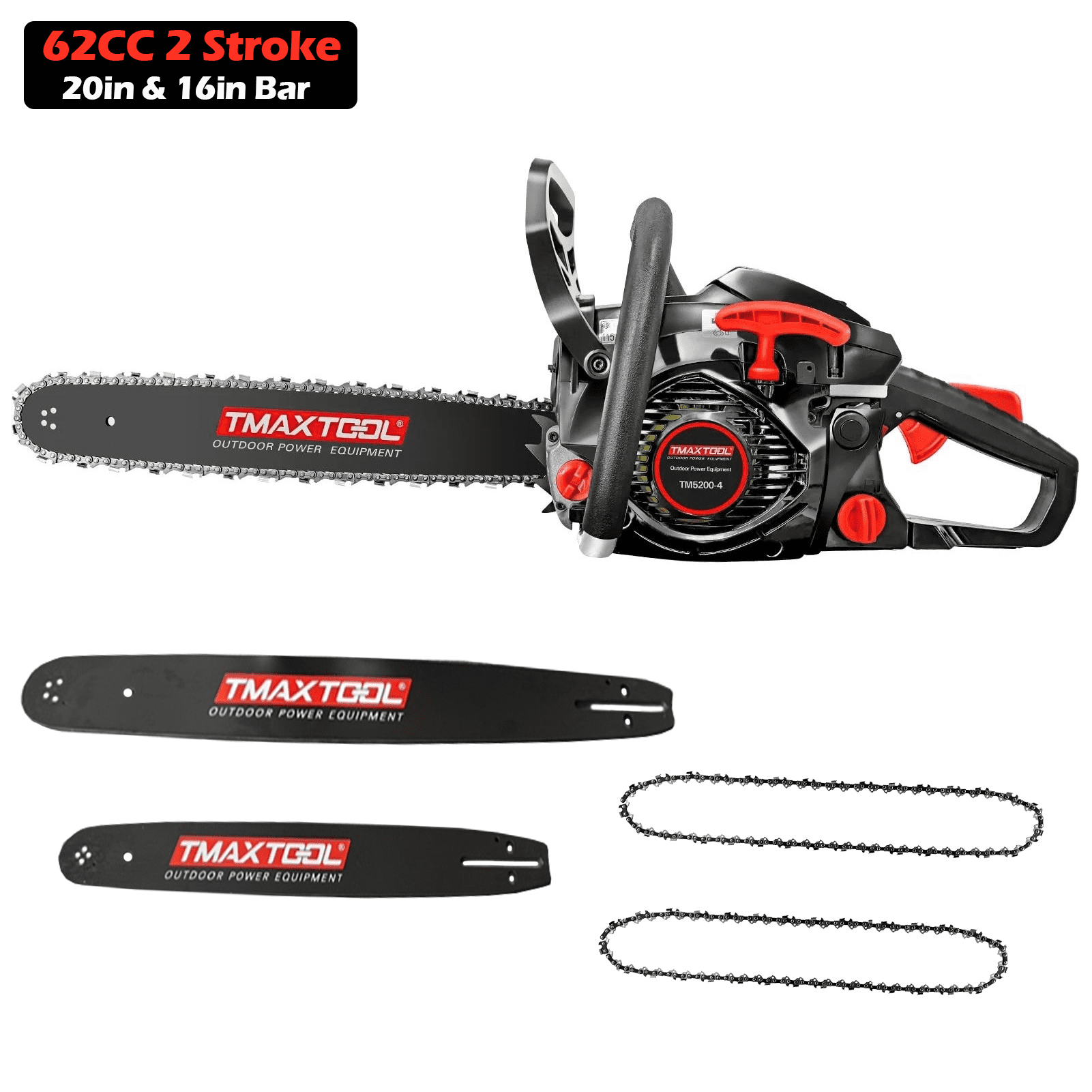 Chainsaw Gas Powered, Seizeen 20Inch Cordless Chainsaw with 16'' Bar, Powerful 2-Stroke Chain Saw for Tree Farm Pruning, 3.4HP 10000RPM Engine