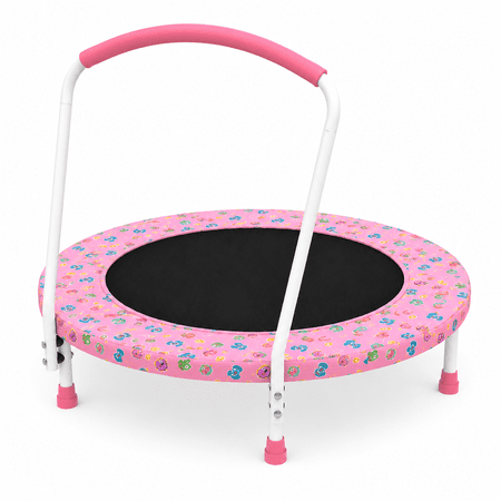 Seizeen 36’’ Kids Trampoline, Toddler Trampoline Foldable Rebounder with Handle, Mini Trampoline Ladybug Small Trampoline for Indoor Outdoor, Gift for 3-7 Years