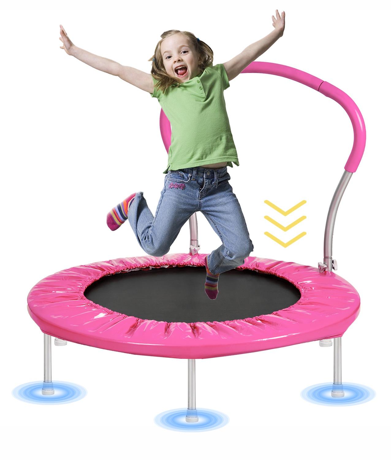 Seizeen 36'' Small Kids Trampoline, Toddler Trampoline Foldable Rebounder with Handle, Mini Trampoline for Indoor Outdoor, Gift for 3-7 Years Boys and Girls - image 1 of 9