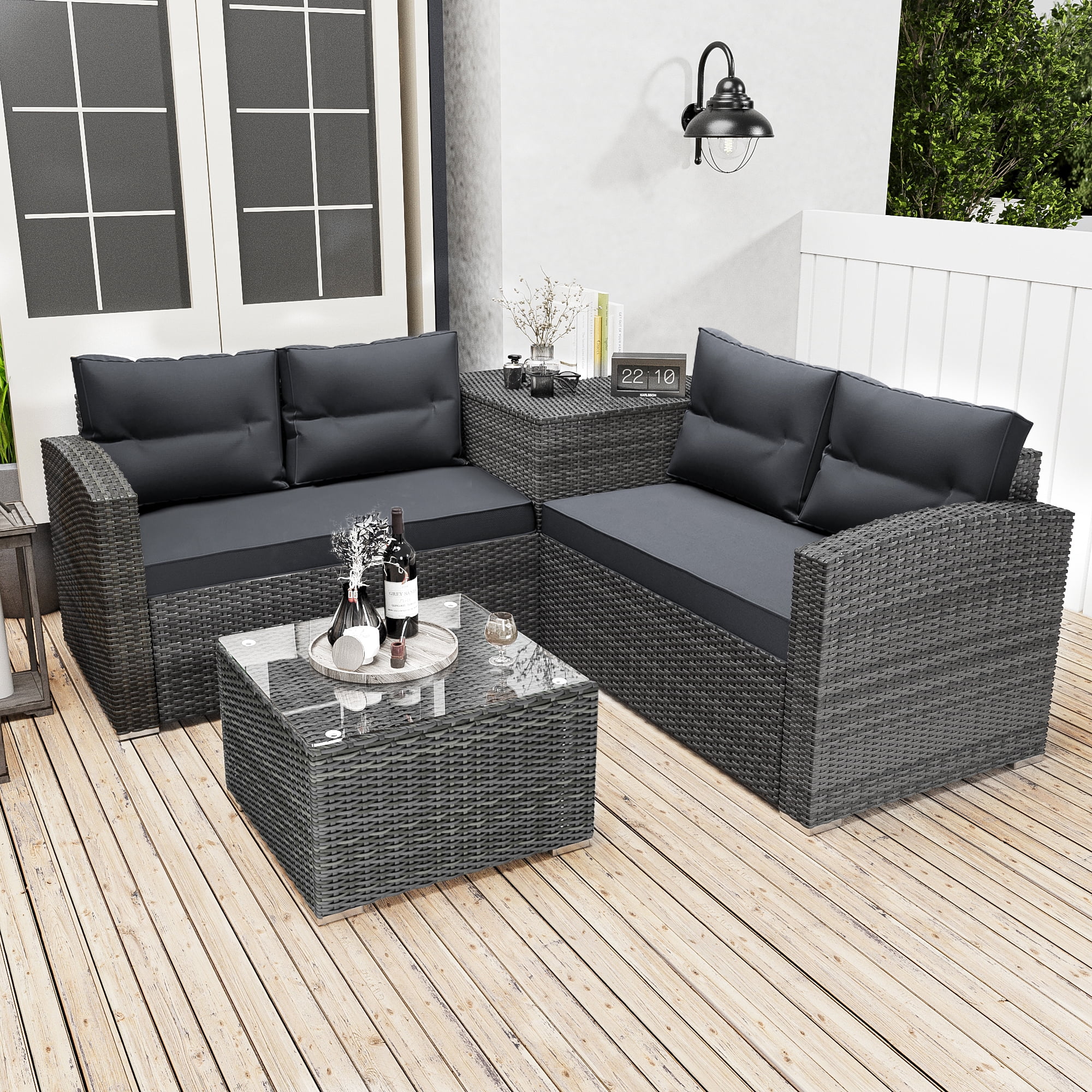 Compact Corner Couch Patio Garden Sofa Malmo Compact Corner Unit