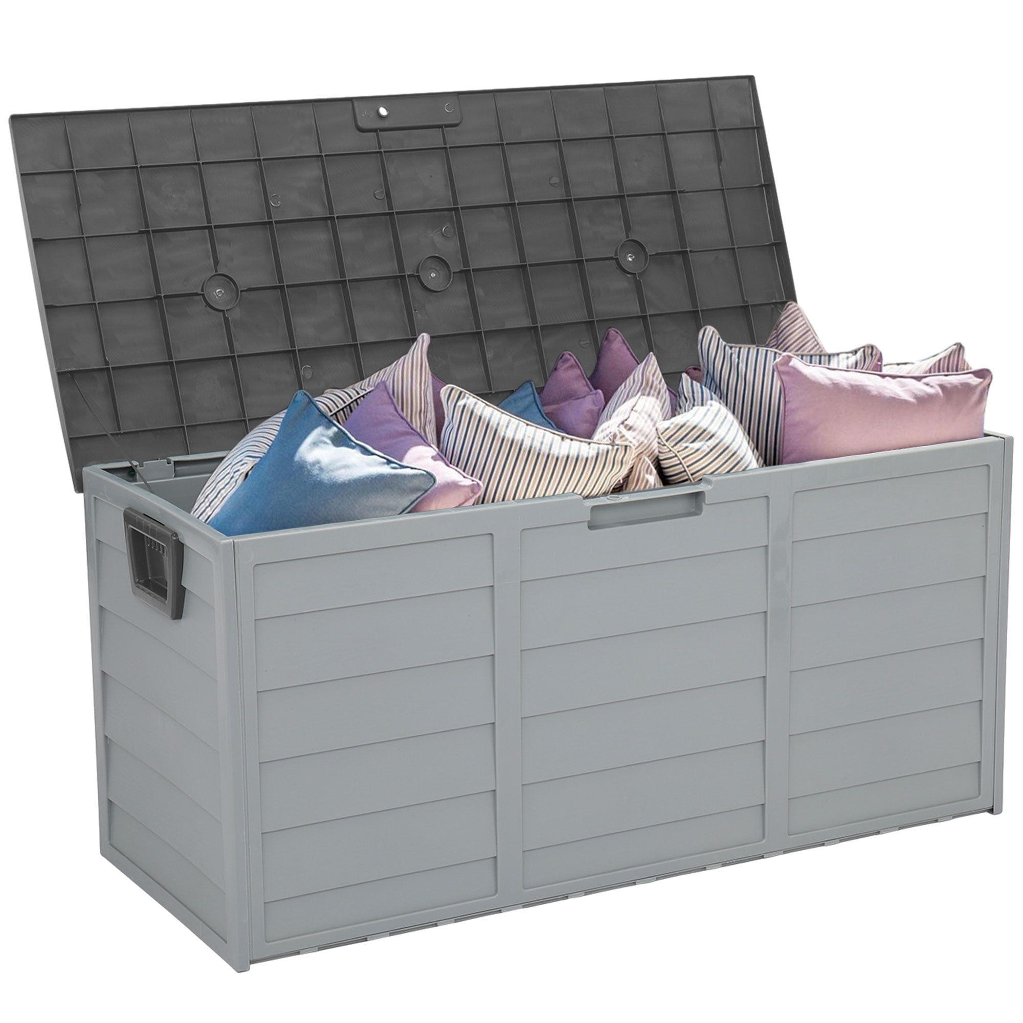 Seizeen 75 Gallon Resin Deck Box on Wheels Seizeen 75 Gallon Resin Deck Box on Wheels