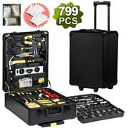 Seizeen 799pcs Tool Set for Man, Aluminum Trolley Case Tool Kit, Portable Ratchet Wrenches Set W/Various Screwdriver, Repairer Artisan Tool Box