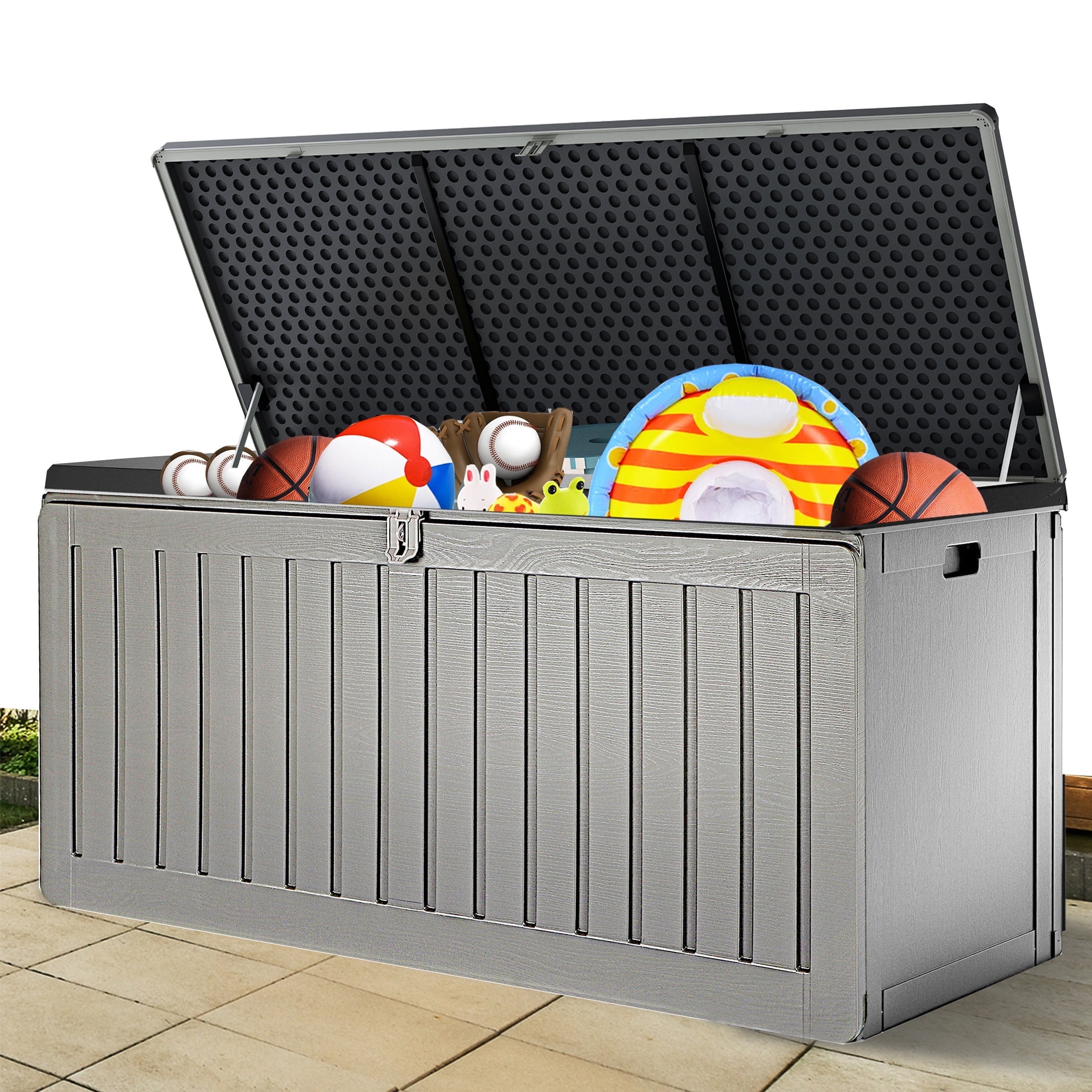Seizeen 75GAL Outdoor Storage Deck Box, All-weathe