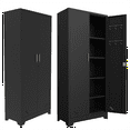 thumbnail image 1 of Seizeen Garage Cabinet, 73''H Metal Cabinets for Storage, File Cabinet Tool Storage Cabinet with Doors and Shelves Adjustable, Black 5-Tier Cabinet for Garage, Home, School, Office, 1 of 12