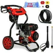 3950PSI Pressure Washer, 210CC Gas Powered Power Washer, W/7.0HP Aluminum Pump, 4 Nozzles, with OHV- 4 stroke Engine, 2.6GPM for Max Spray 32.8FT