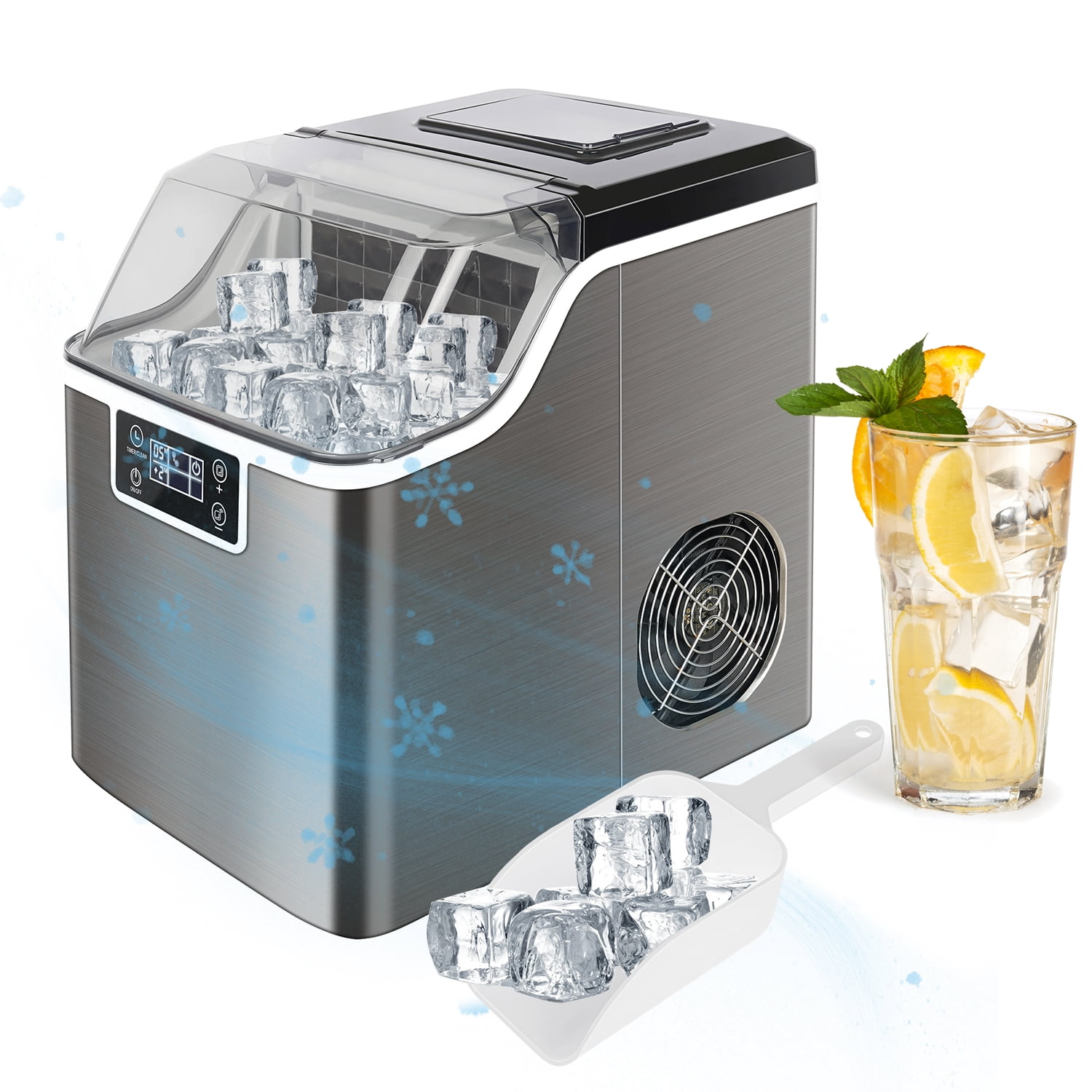 Seizeen Ice Maker for Home, Portable Countertop Ice Maker 24 Cubes, Automatic Ice Machines for