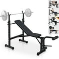 thumbnail image 1 of Seizeen Weight Bench Set for Home Gym, Foldable Workout Bench with 5-level Barbell Squat Rack & Leg Developer, Multi-Function Workout Strength Training Equipment Space-saving, 1 of 8
