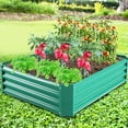 thumbnail image 1 of Seizeen Outdoor Planter Box, Green Galvanized Raised Garden Bed, Patio Garden Metal Rectangle Plant Bed, Vegetables Flower Planting Container(4 x 2 x 1ft), 1 of 11