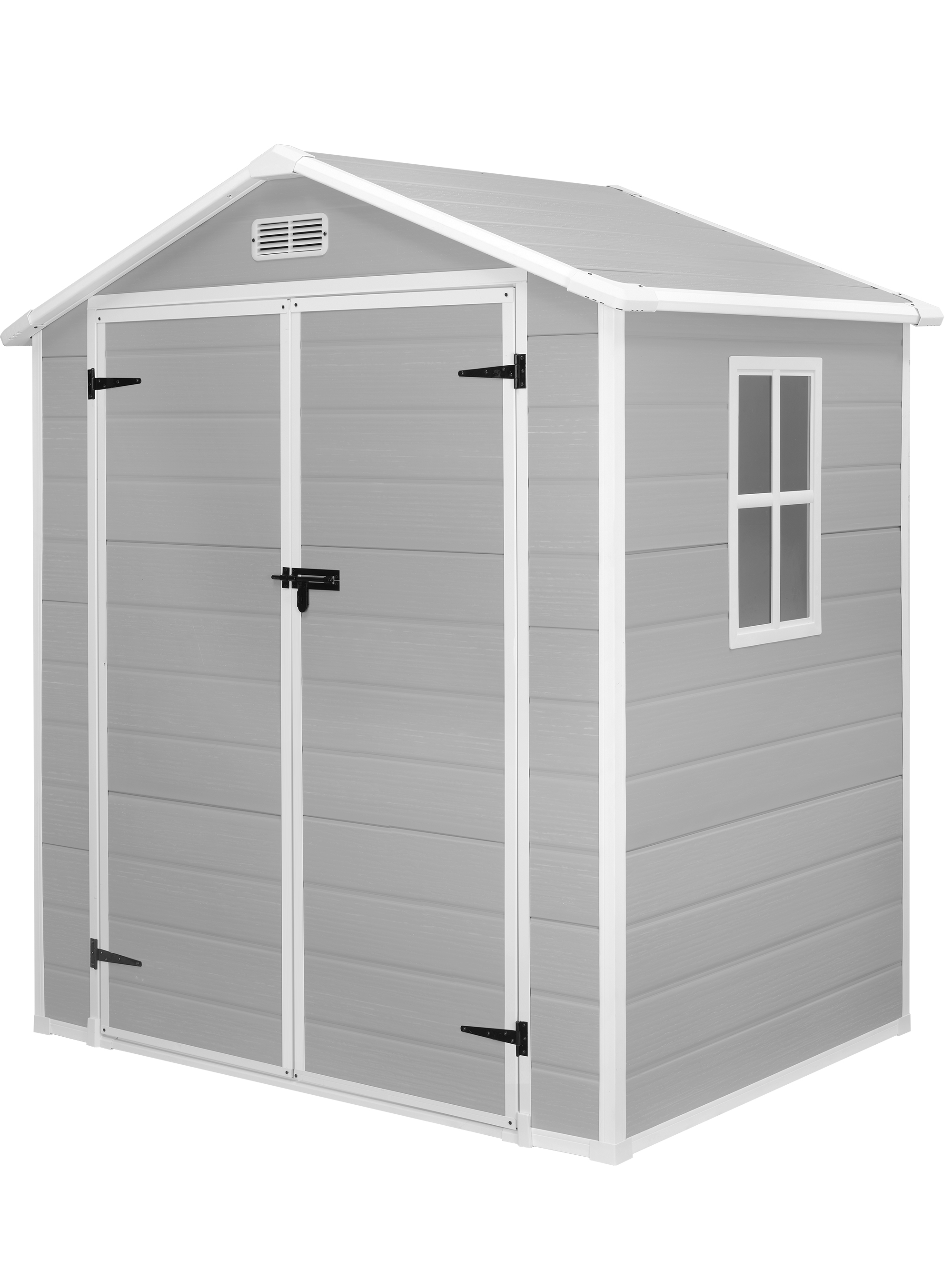 Seizeen Outdoor Storage Shed, 6 x 4.4Ft Sloped Top Plastic Shed, XL