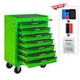 thumbnail image 1 of Seizeen Rolling Tool Box, Tool Storage Cabinet with 7 Drawers, Lockable Tool Box Organizer On Wheels Large Capacity for Garage Workshop Warehouse, Green, 1 of 11