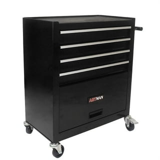 4-Tier Steel Tool Cart & Rolling Tool Chest, Seizeen Movable