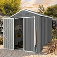 Seizeen Sheds and Outdoor Storage, 6 x 4FT Large Metal Storage Shed for