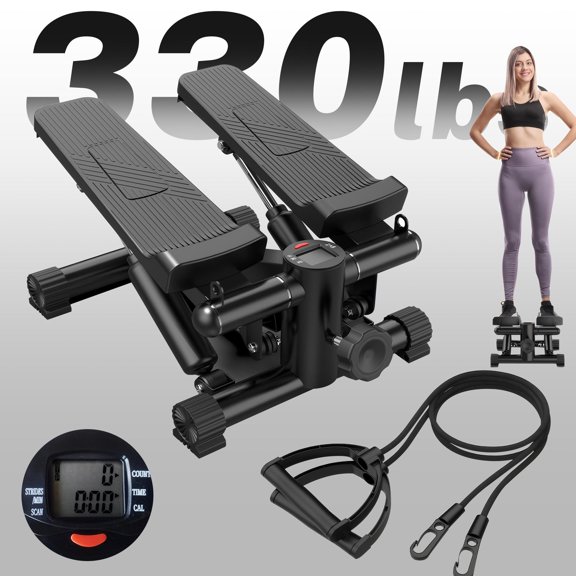 Ainfox Adjustable Mini Step Climber, 330LBS Load, LCD Monitor, Non-Slip ...