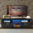 thumbnail image 1 of Seizeen TV Cabinet Stand, 51''L Media Console Table, LED Light Entertainment Center, 1 of 15