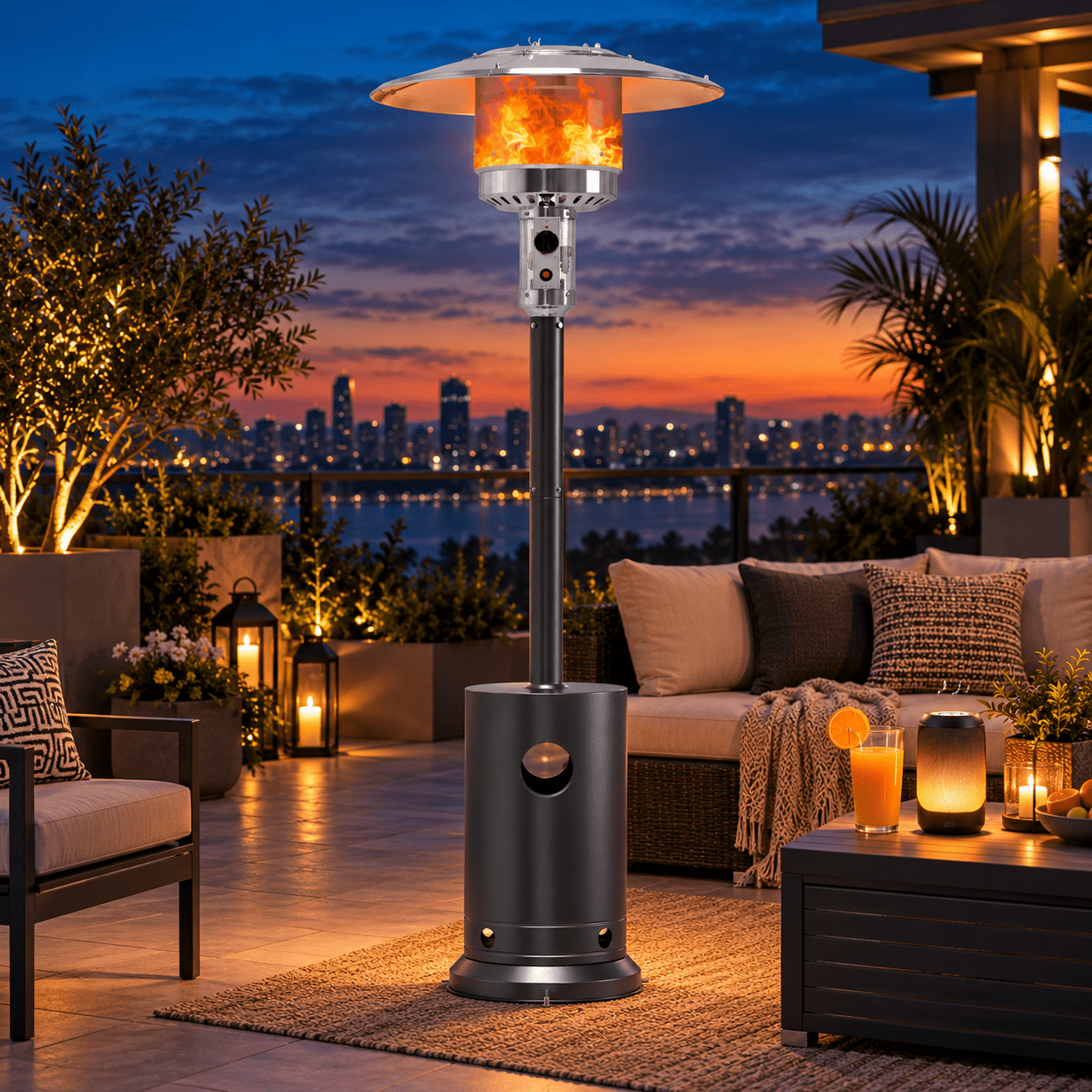 Fire Sense Stainless Steel Commercial Patio Heater - Walmart.com