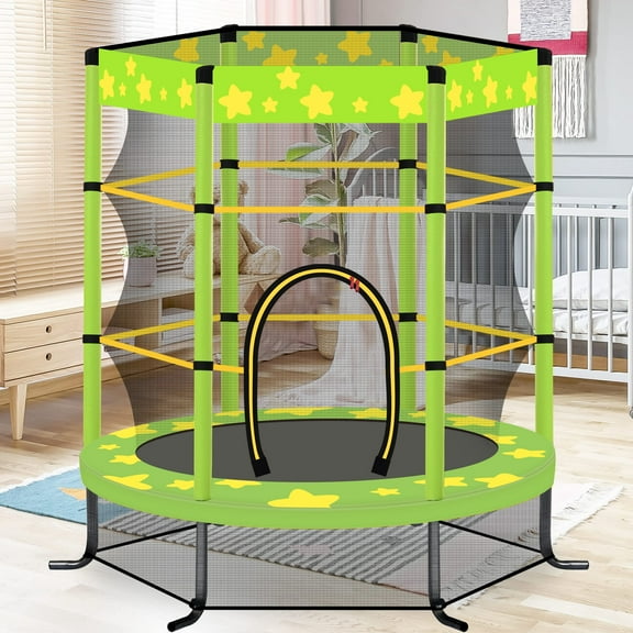 Seizeen Trampoline for Kids - 4.5FT Outdoor Trampoline with Enclosure, Round Mini Small Trampoline for Toddler Indoor Outdoor, As Christmas, Children's Day, Birthday Gifts
