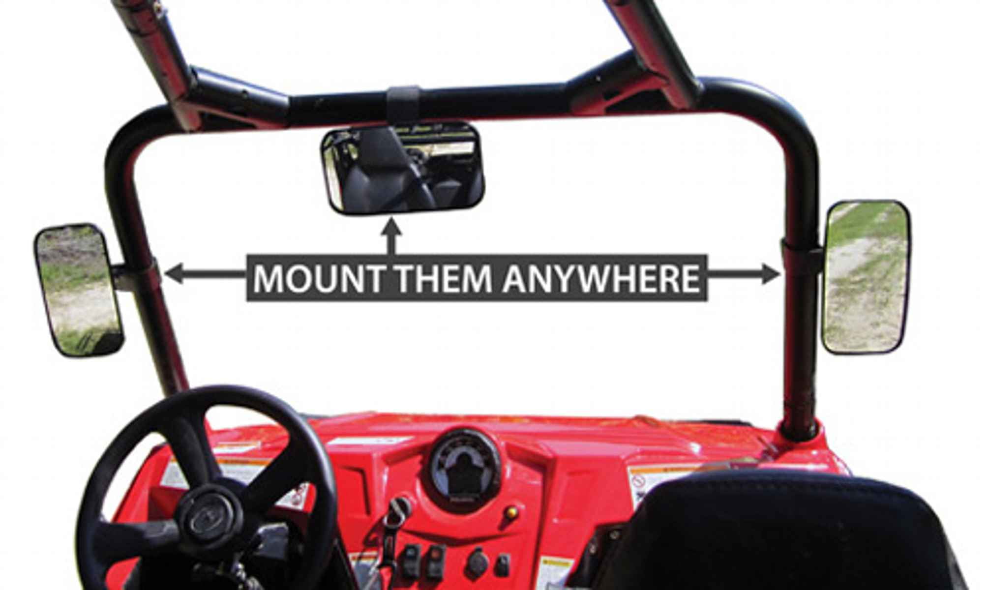 Seizmik 18039 UTV Side View Mirror with 2in. Clamp & Shim