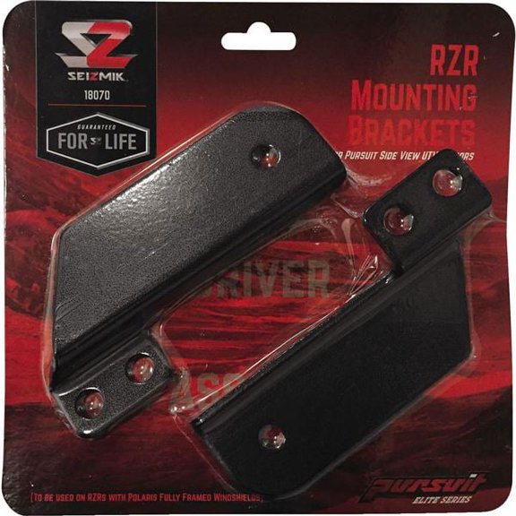 SEIZMIK 56-18070 Mirror Mounts - Pursuit/Side View - Black - Pair