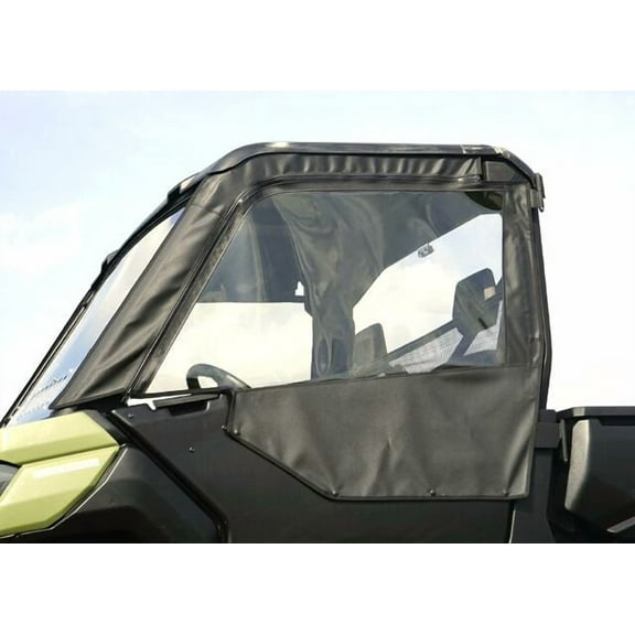 Seizmik UTV Soft Upper Half Door Kit Compatible with Can Am Defender (2016-2023) 2-Seat Models | with Zippered Windows | Side by Side Accessories