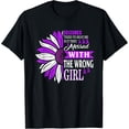 thumbnail image 1 of Seizures Tried To Beat Me Epilepsy Warrior Awareness Purple T-Shirt, 1 of 4