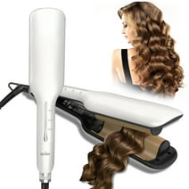 Sejoy 25mm Egg Roll Hair Curling Iron, Hair Curler Beach Waver Styling Tools with Negative Ions, Anti-Scald, White