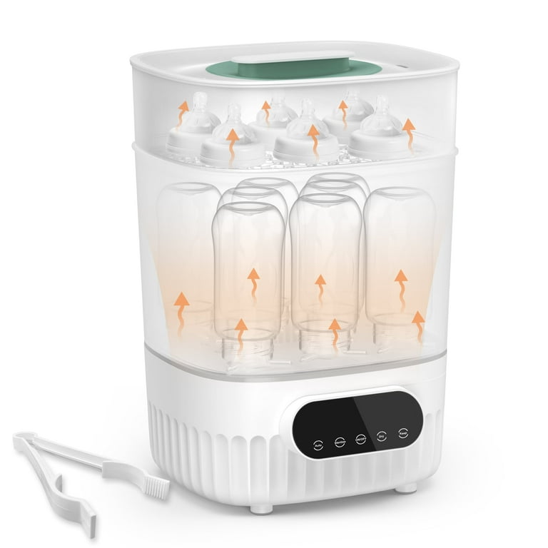 Sejoy Baby Bottle Sterilizer and Dryer Electric Steam Sterilization Machine 3 in 1 Large Capacity for Pacifiers Pump Parts Warmer Milk Heating Food