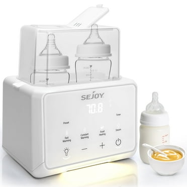 Sejoy Baby Bottle Warmer, Fast Baby Food Heater for Breast Milk and Formula, Steam Sterilizer, White