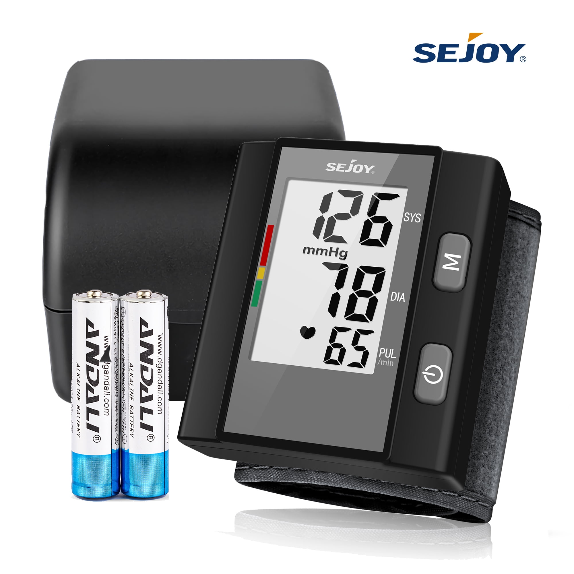 BrightSense Portable LED Wrist Blood Pressure Monitor - VystaMed
