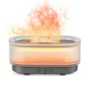 Sejoy Essential Oil Diffuser for Home Bedroom, 300ml Cool Mist Humidifier with Flame Light, 6 Colors Changed, Space Gray