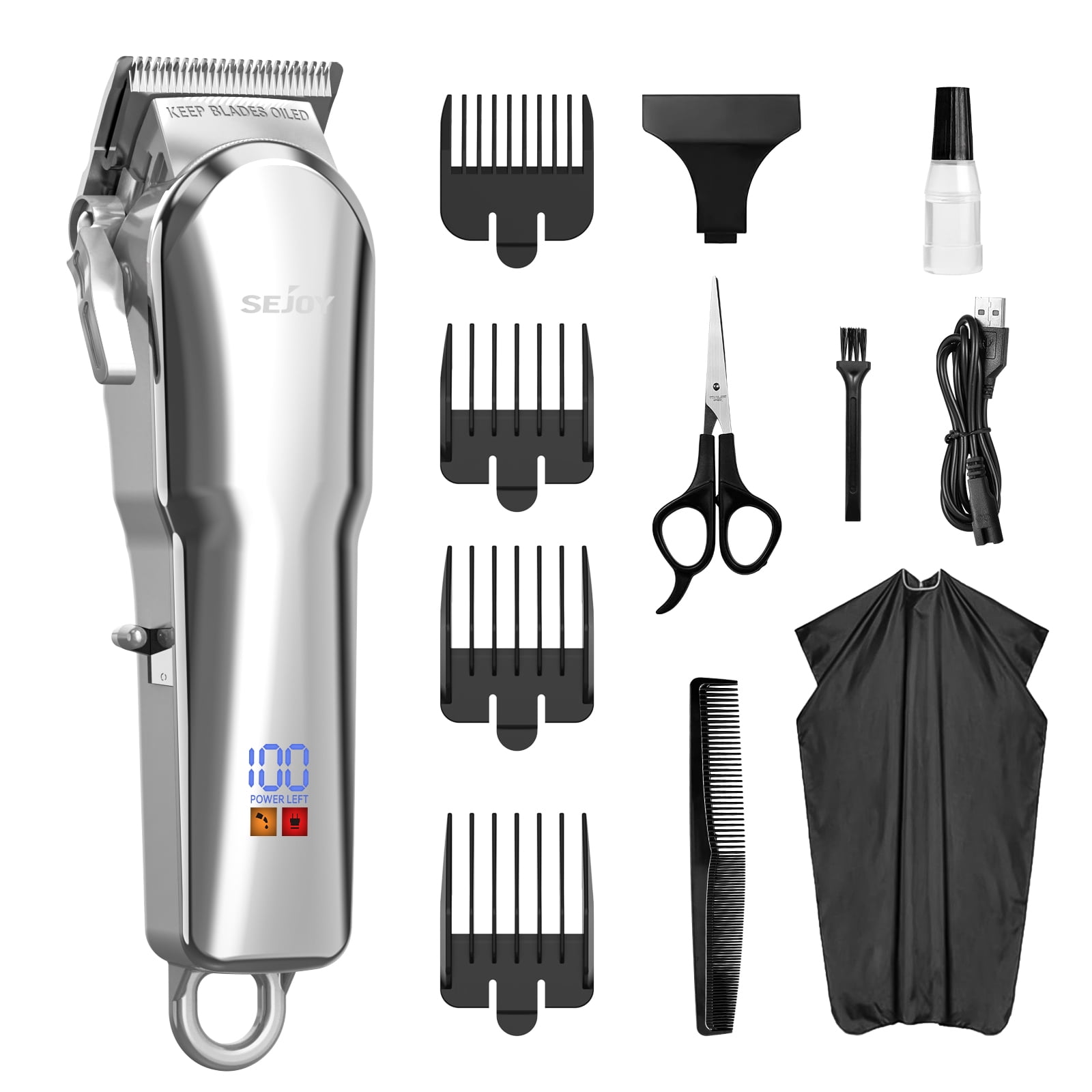 Sejoy Hair Clippers for Men, Professional Hair Trimmer, Cordless Barber