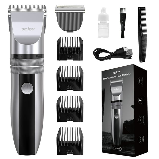 Sejoy Men's Cordless Hair Trimmers, Professional Barber Grooming Set
