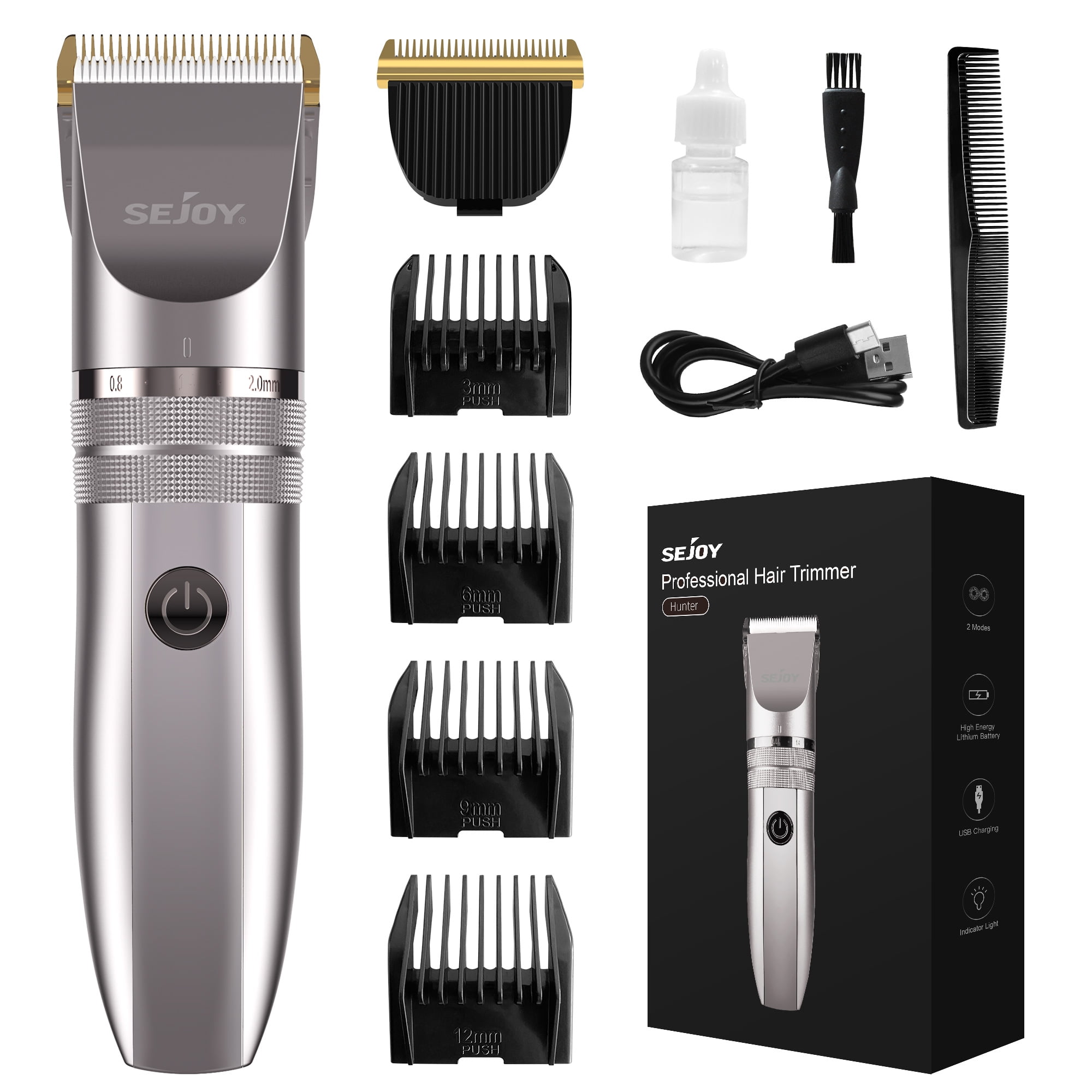 Sejoy Hair Clippers for Men, Cordless Barber Grooming Set Professional Hair  Cutting Kit,Rechargeable Home Haircut