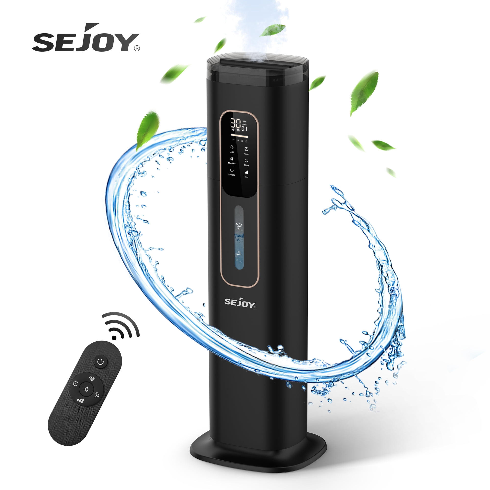Sejoy 2.1GAL/8L Top Fill Ultrasonic Humidifier for Bedroom, Large Room