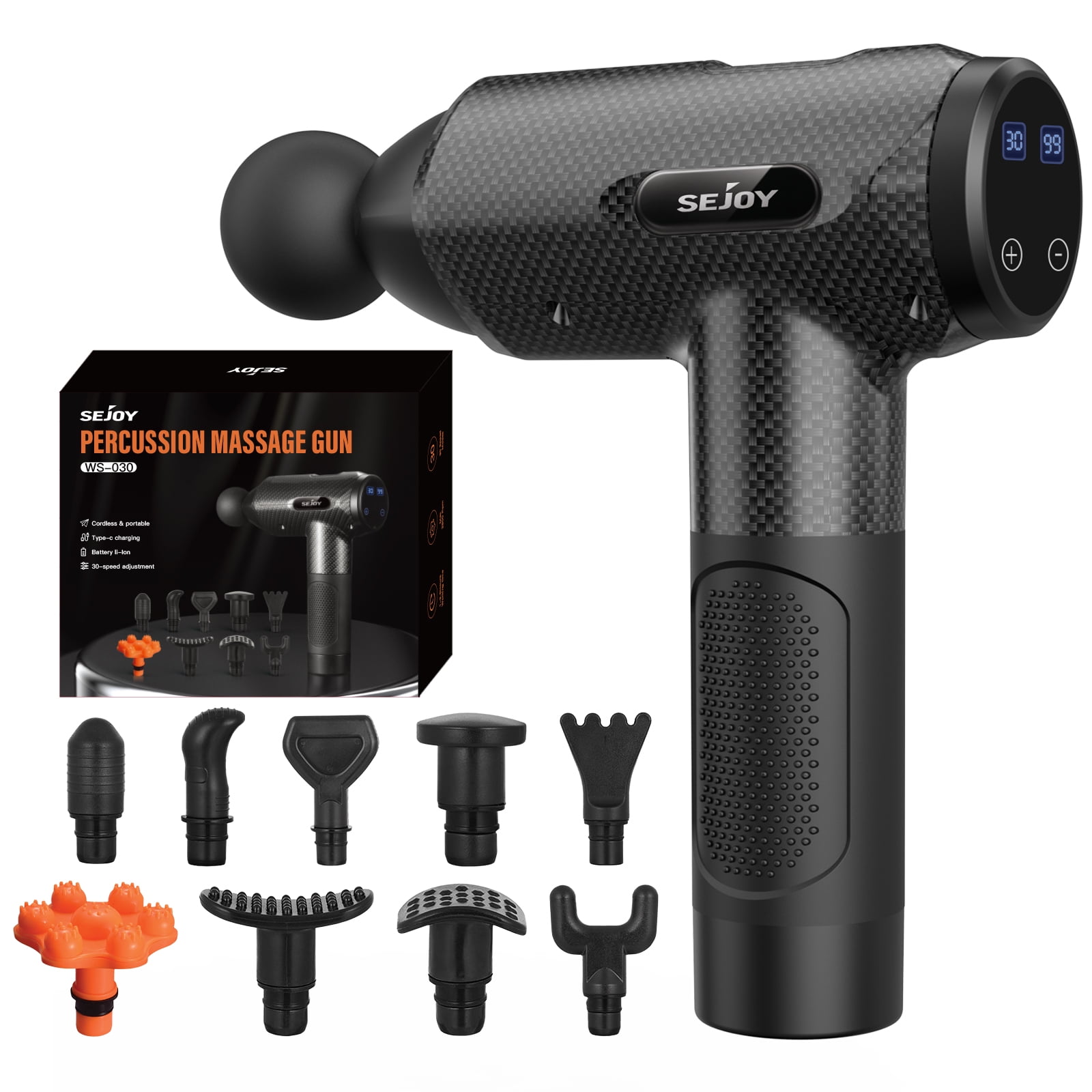 Sejoy Pro Portable Power Back Massage Machine, Deep Tissue Percussion