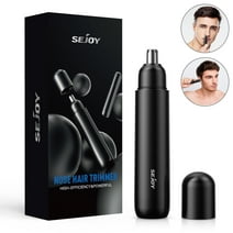 Sejoy Nose and Ear Hair Trimmer Electric Painless Nose Hair Removal Clipper for Men and Women，Black