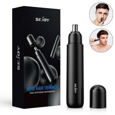 Sejoy Nose and Ear Hair Trimmer Electric Painless Nose Hair Remover Clipper for Men and Women,AA Battery,Black