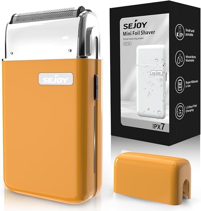 Sejoy Portable Electric Razor for Men with Toothed and Mesh Blades ...