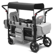 Sekey 4-in-1 Wagon Cart with Removable Canopy, Heavy-Duty Folding Utility Cart with Wheels & Table – Gray