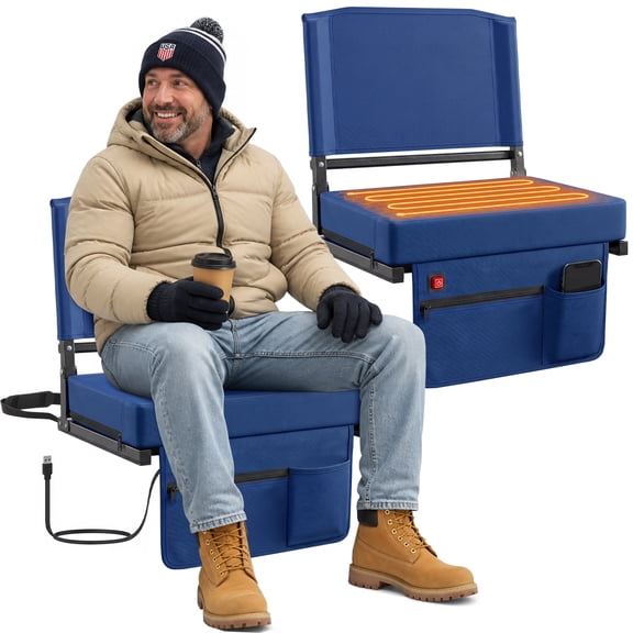 Sekey Heated Stadium Seats with Back Support - 3.2" Thick